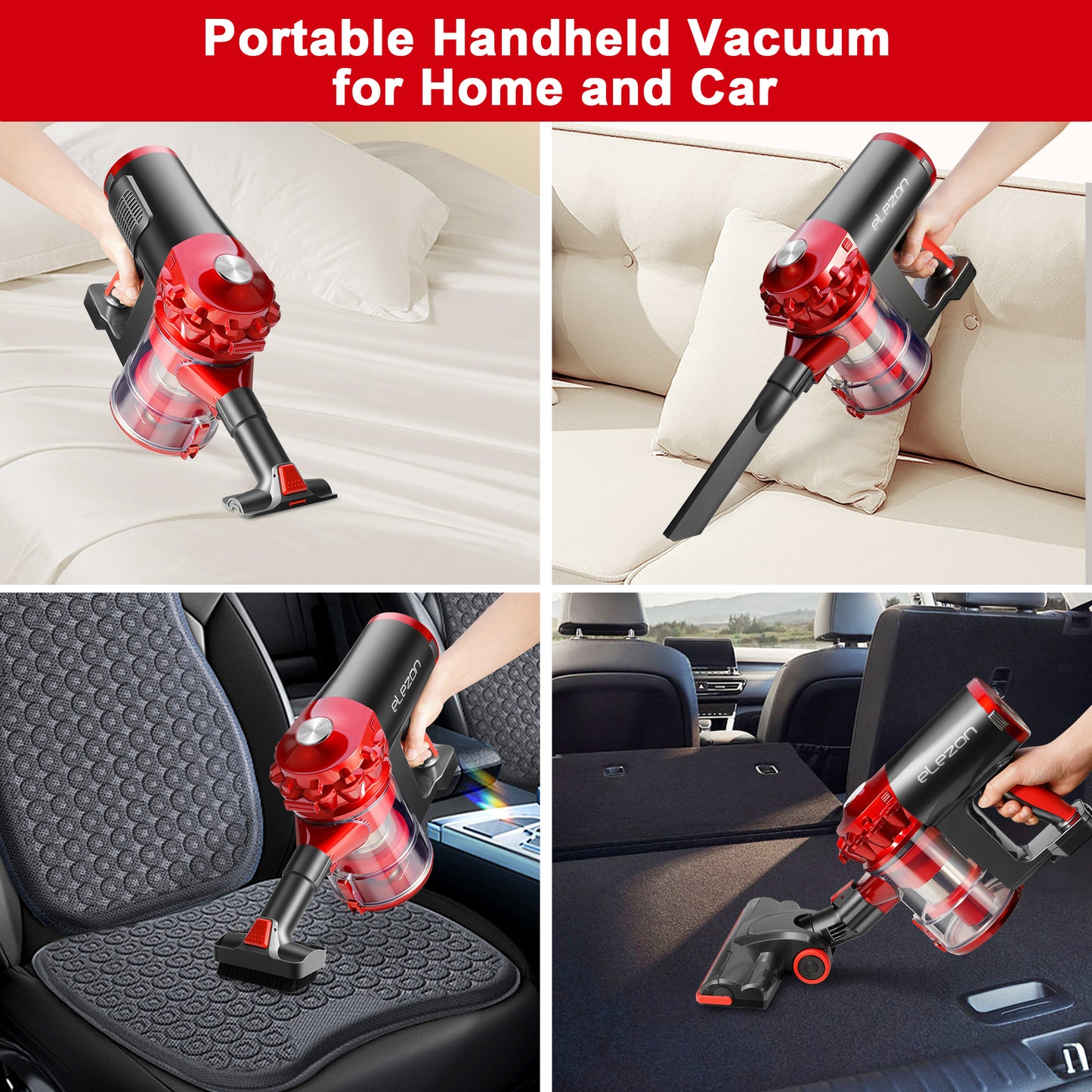 elezon A200 Cordless Stick Vacuum Cleaner, 18KPA Powerful Suction 38Mins Runtime